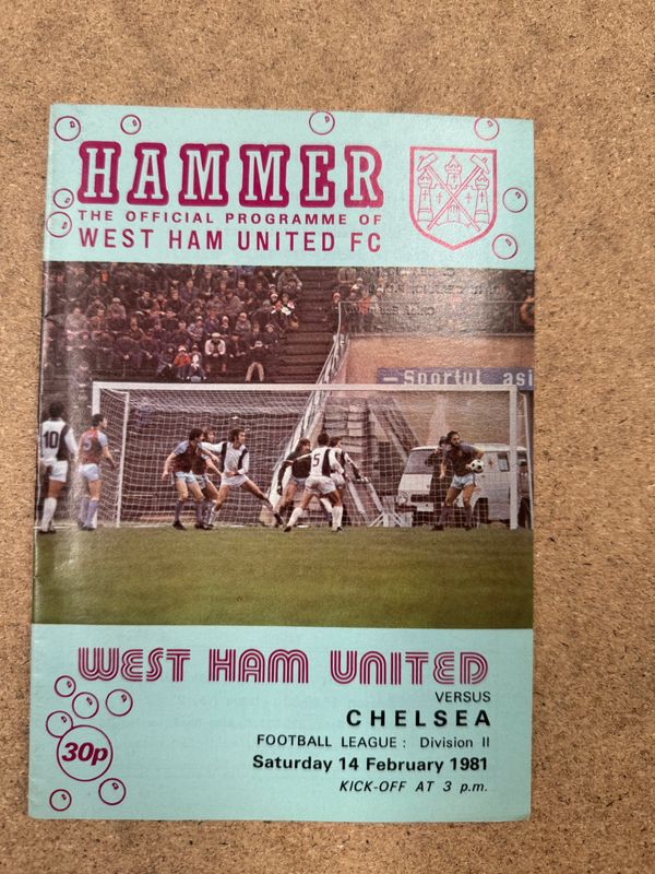 West Ham United v  Chelsea - 14/2/81