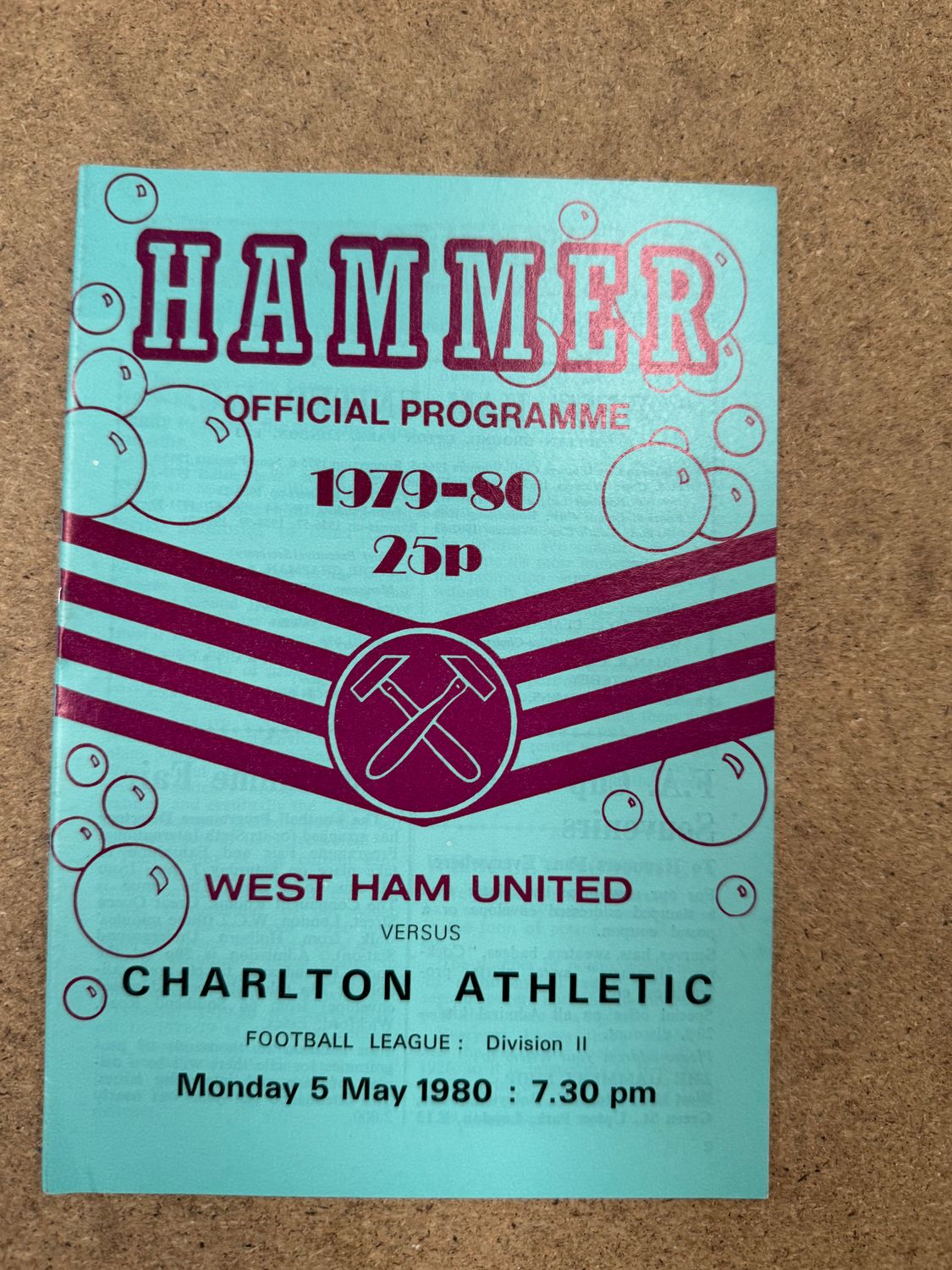 West Ham United v  Charlton Athletic - 5/5/80