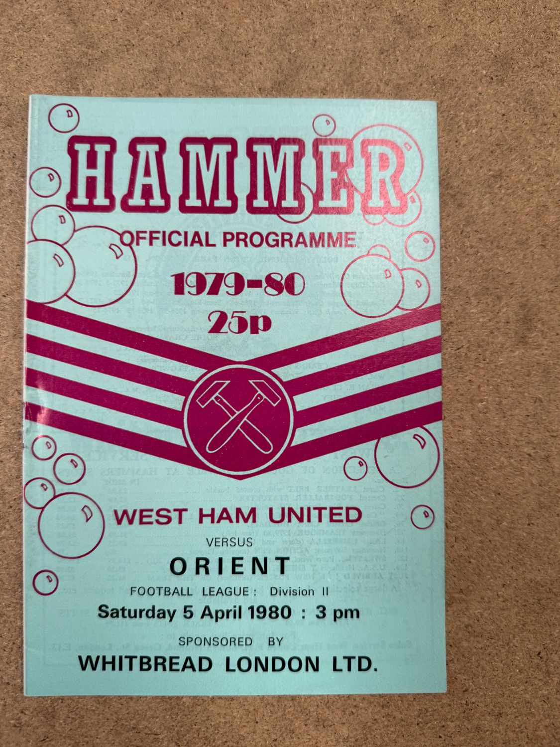 West Ham United v  Orient - 5/4/80