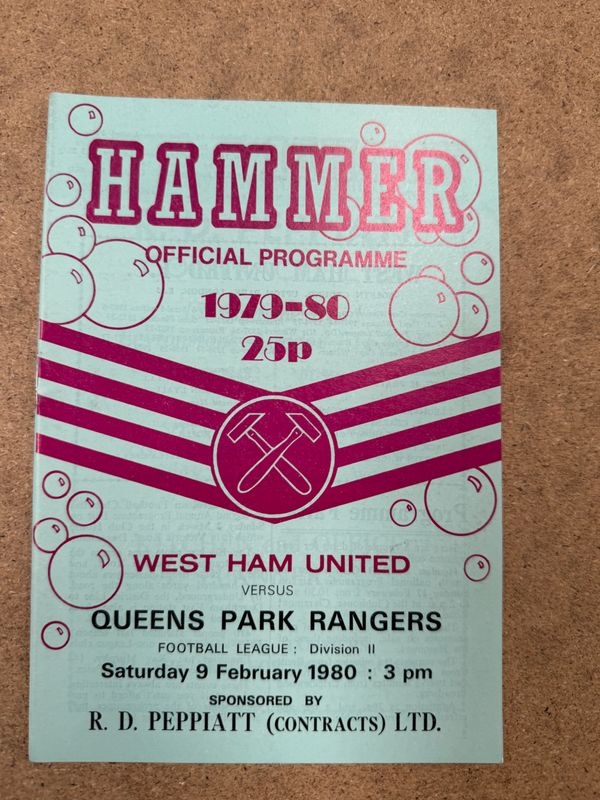 West Ham United v  QPR - 9/2/80