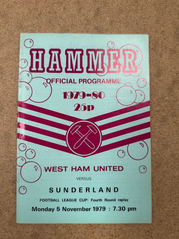 West Ham United v  Sunderland - 5/11/79