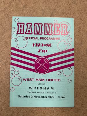 West Ham United v  Wrexham - 3/11/79