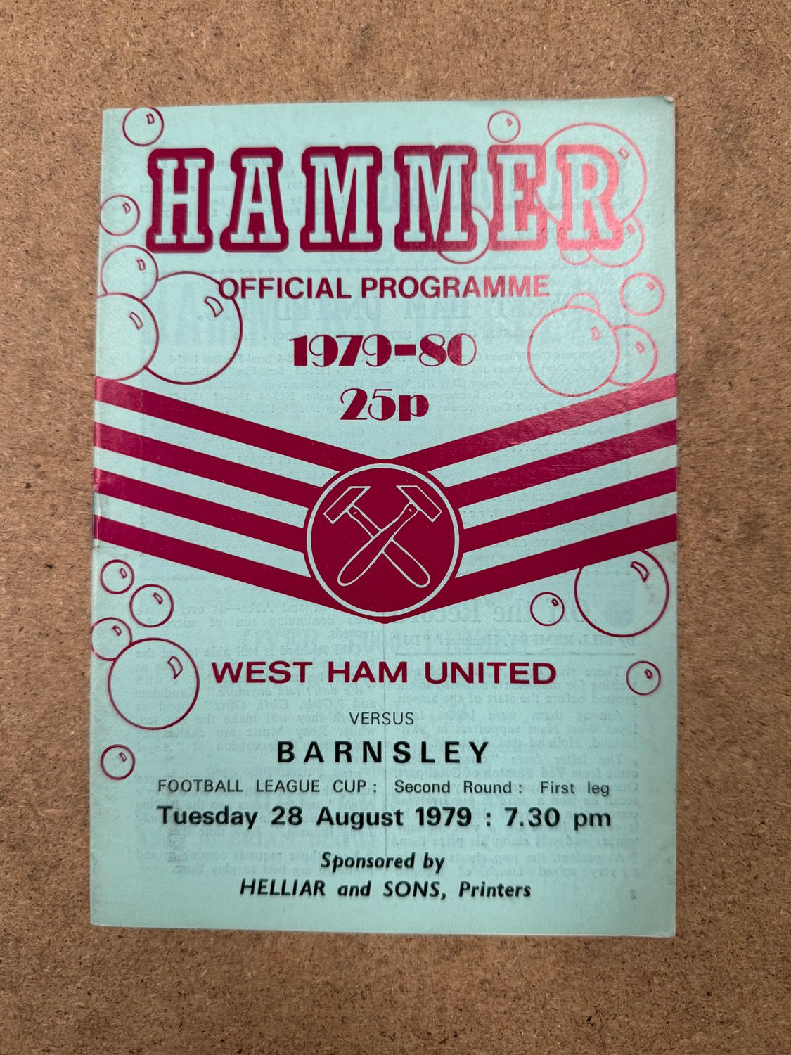 West Ham United v  Barnsley - 28/8/79