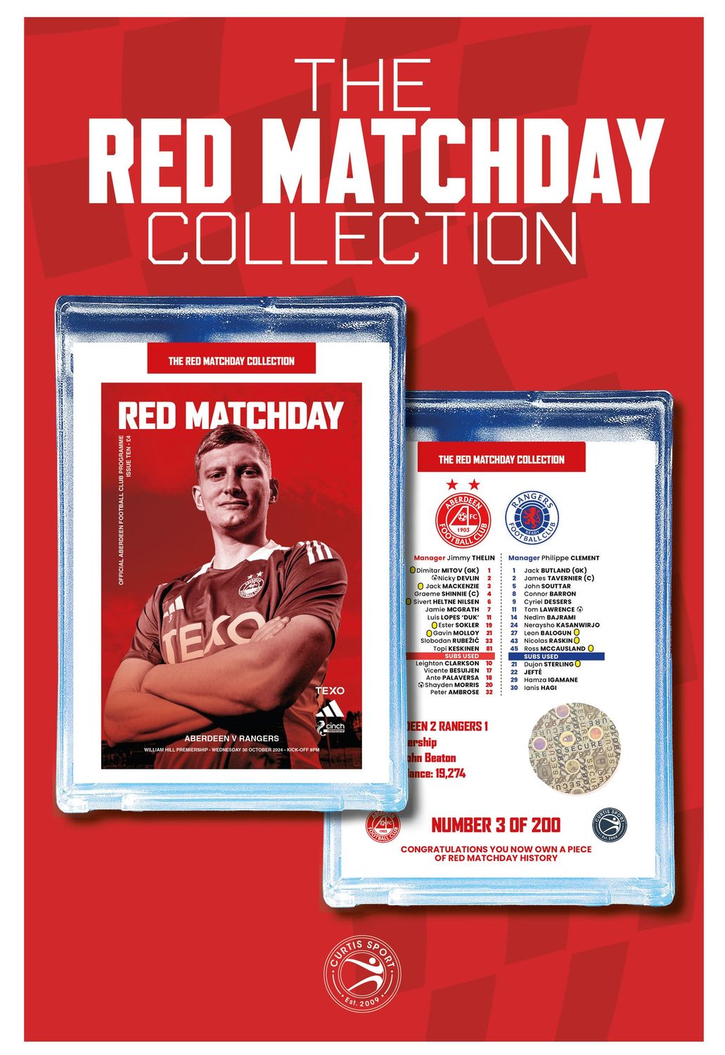 THE RED MATCHDAY COLLECTION - #10 v Rangers