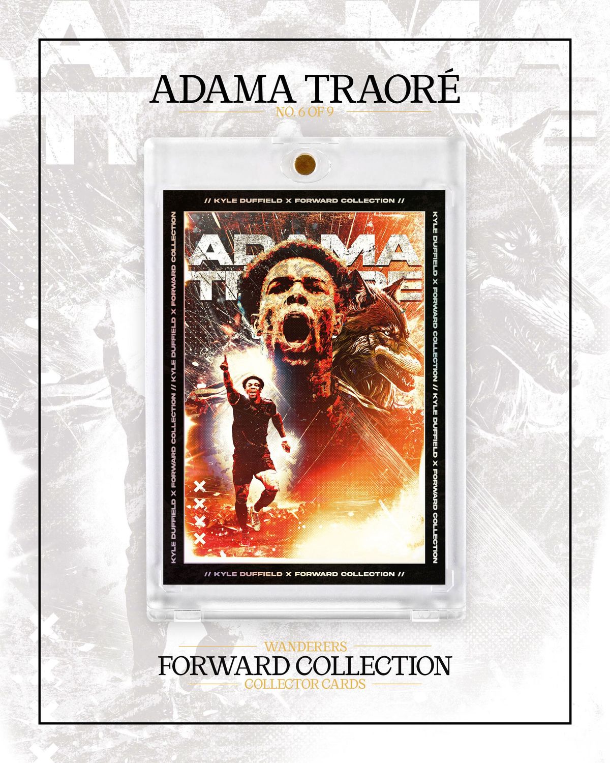 No.6 Adama Traore - Wanderers Forward Collection by Kyle Duffield