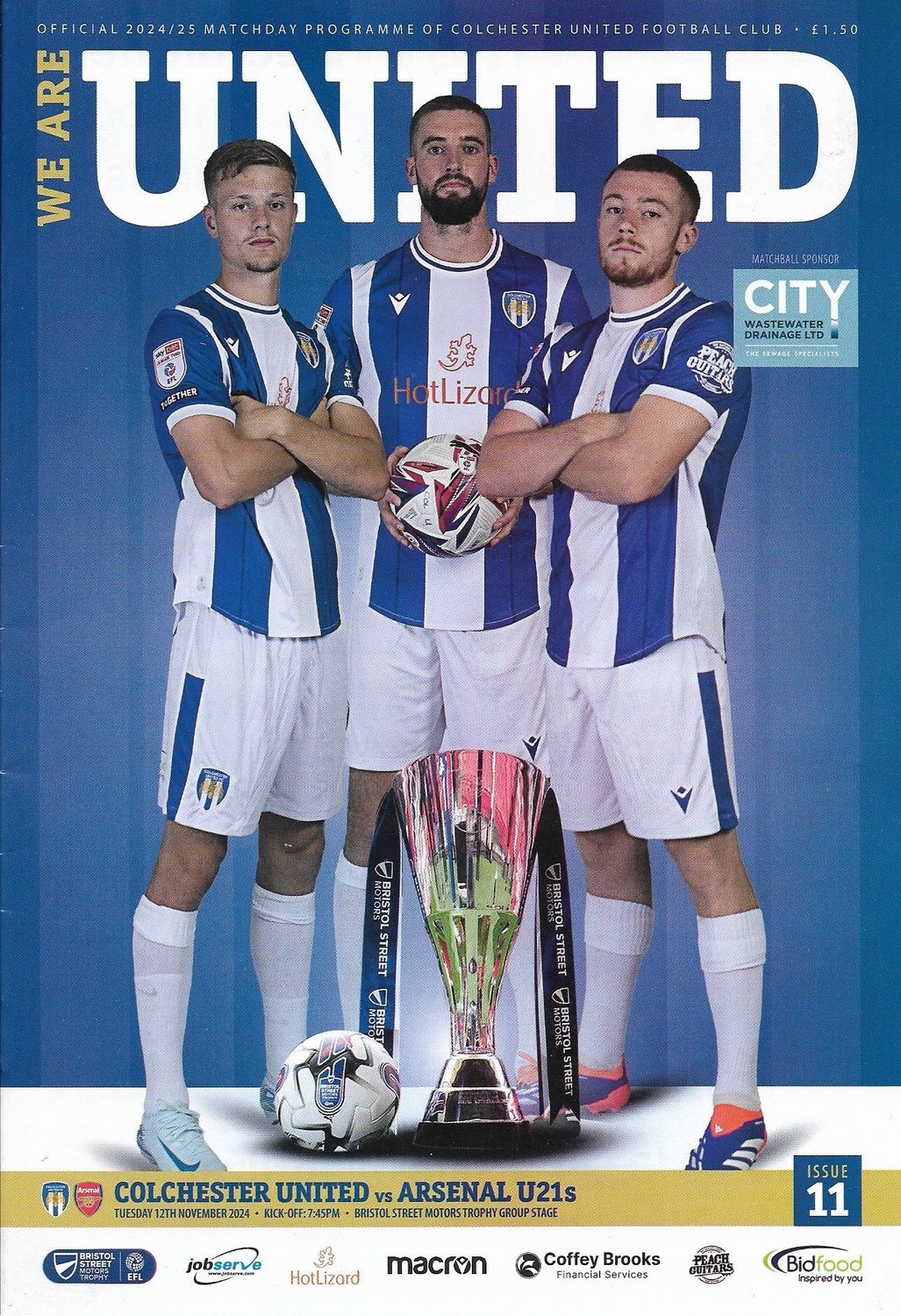 Colchester United v Arsenal U21s - 12/11/24