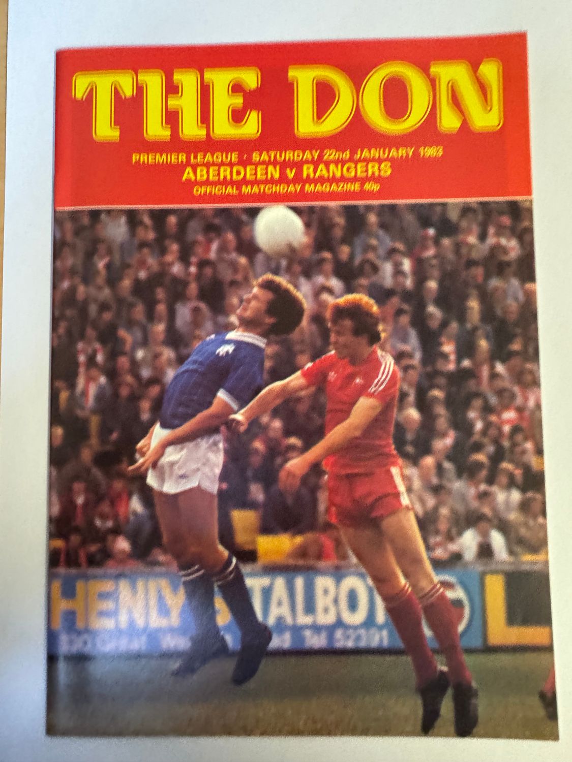 Aberdeen v Rangers - 22/1/83