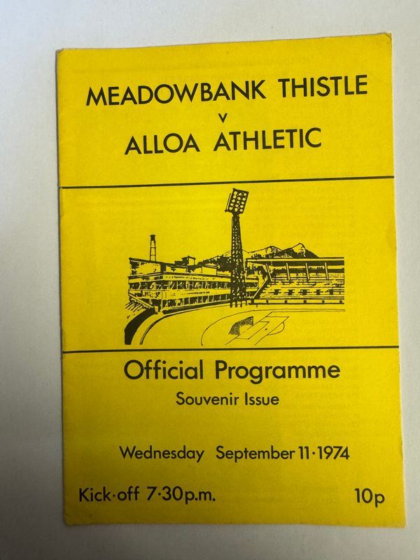 Meadowbank Thistle v Alloa Athletic - 11/9/74