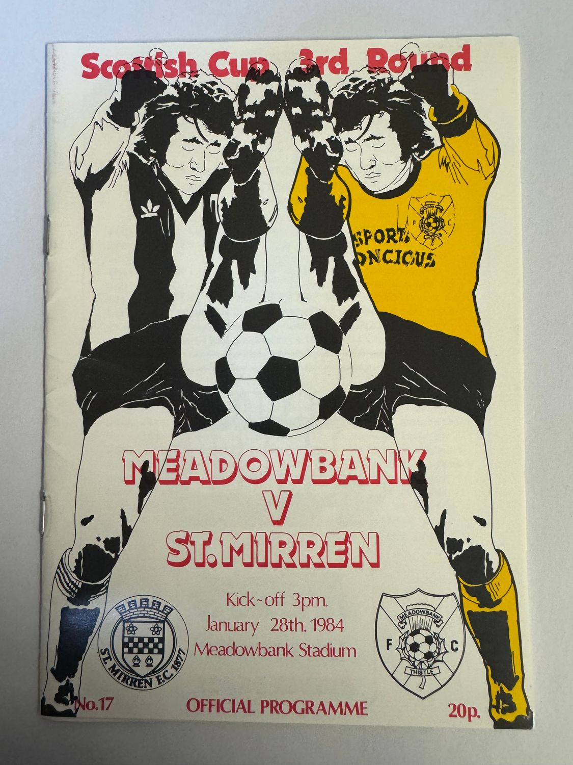 Meadowbank Thistle v St.Mirren - 28/1/84