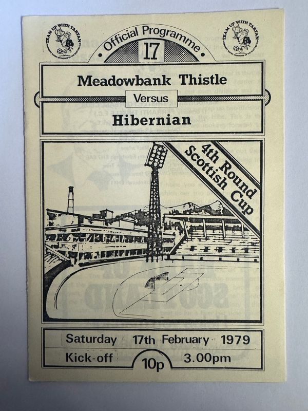 Meadowbank Thistle v Hibernian - 17/2/79