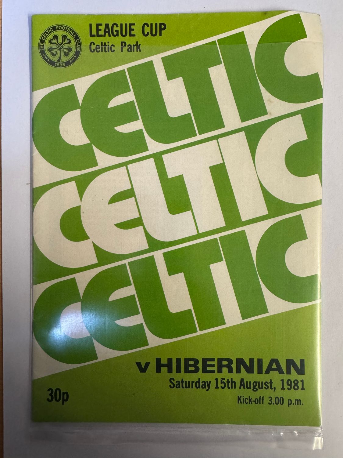 Celtic v Hibernian - 15/8/81