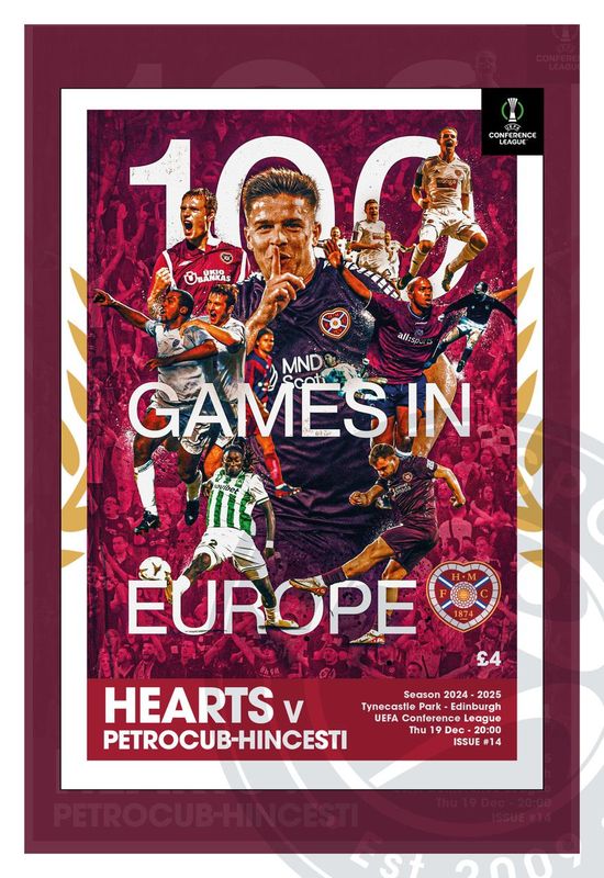 Heart of Midlothian v Petrocub - 19/12/24
