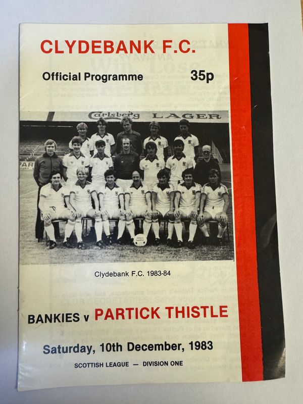 Clydebank v Partick Thistle - 18/3/83