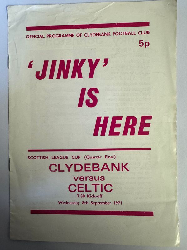 Clydebank v Celtic - 8/9/71