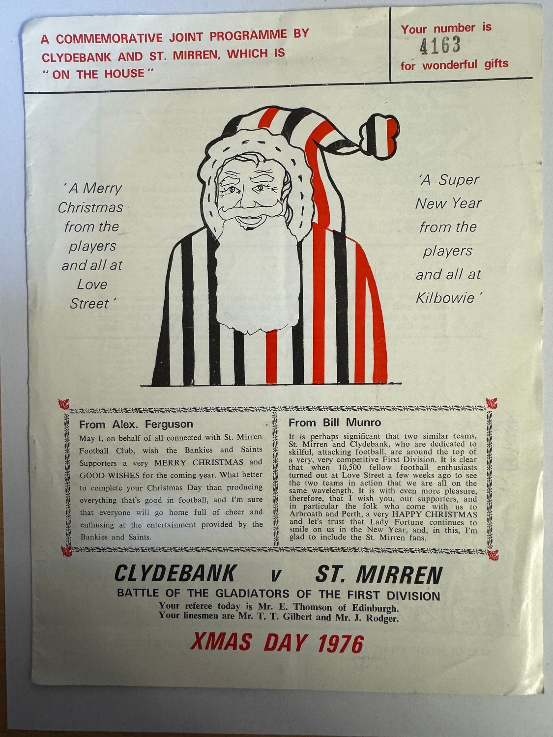 Clydebank v St.Mirren - 25/12/76