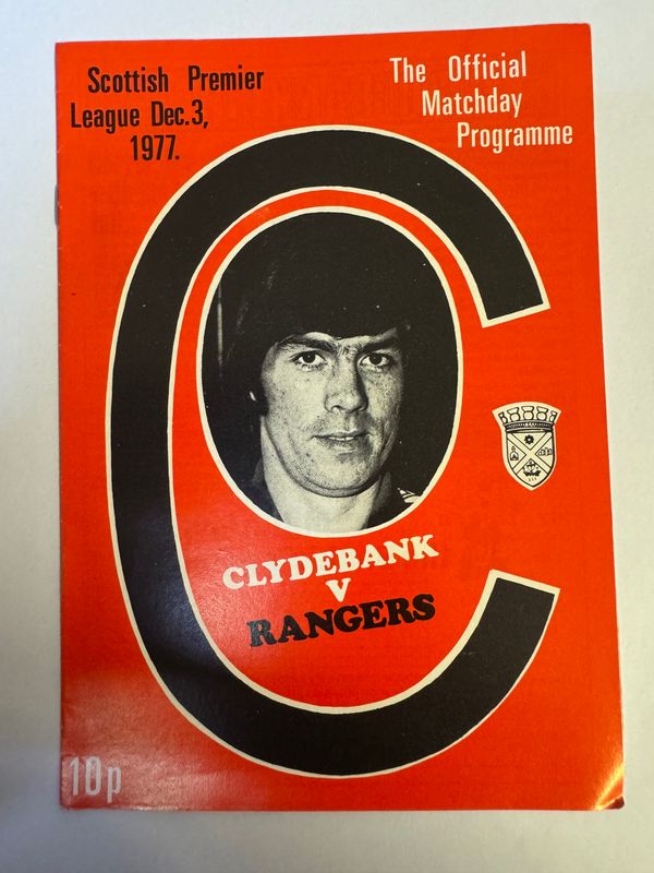 Clydebank v Rangers - 3/12/77