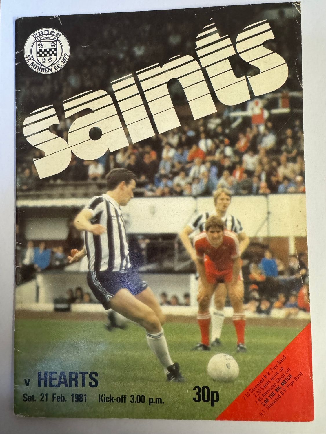St Mirren v Hearts  - 21/2/81
