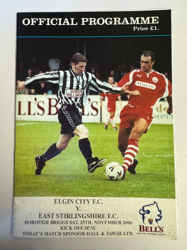 Elgin City v East Stirling - 25/11/00