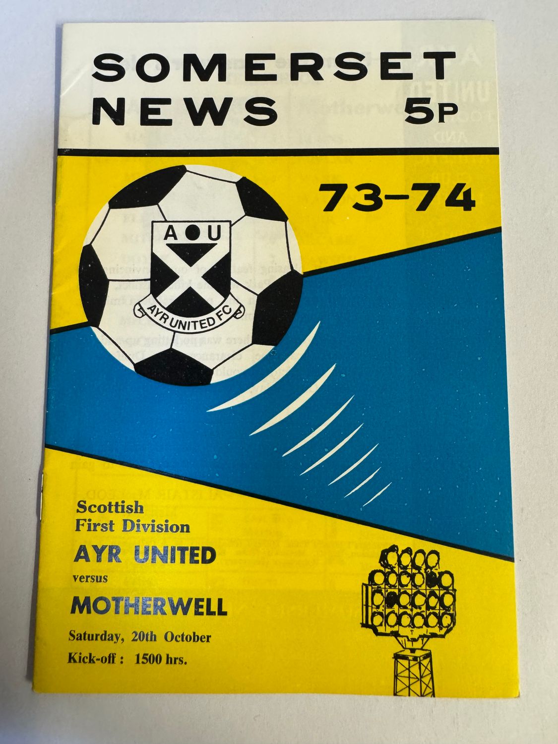 Ayr United v Motherwell - 20/10/73