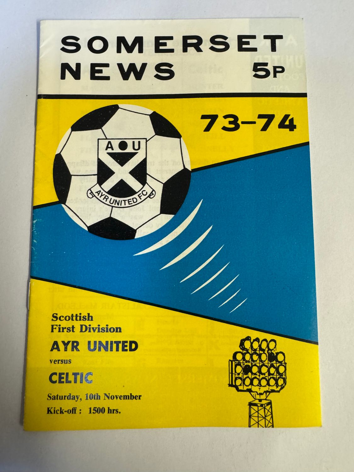 Ayr United v Celtic - 10/11/73
