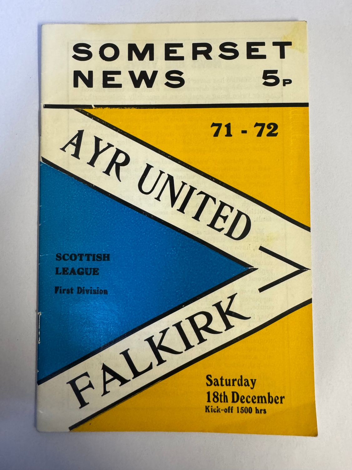 Ayr United v Falkirk - 18/12/71