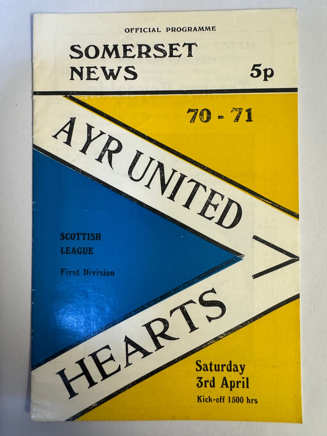 Ayr United v Hearts - 3/4/71