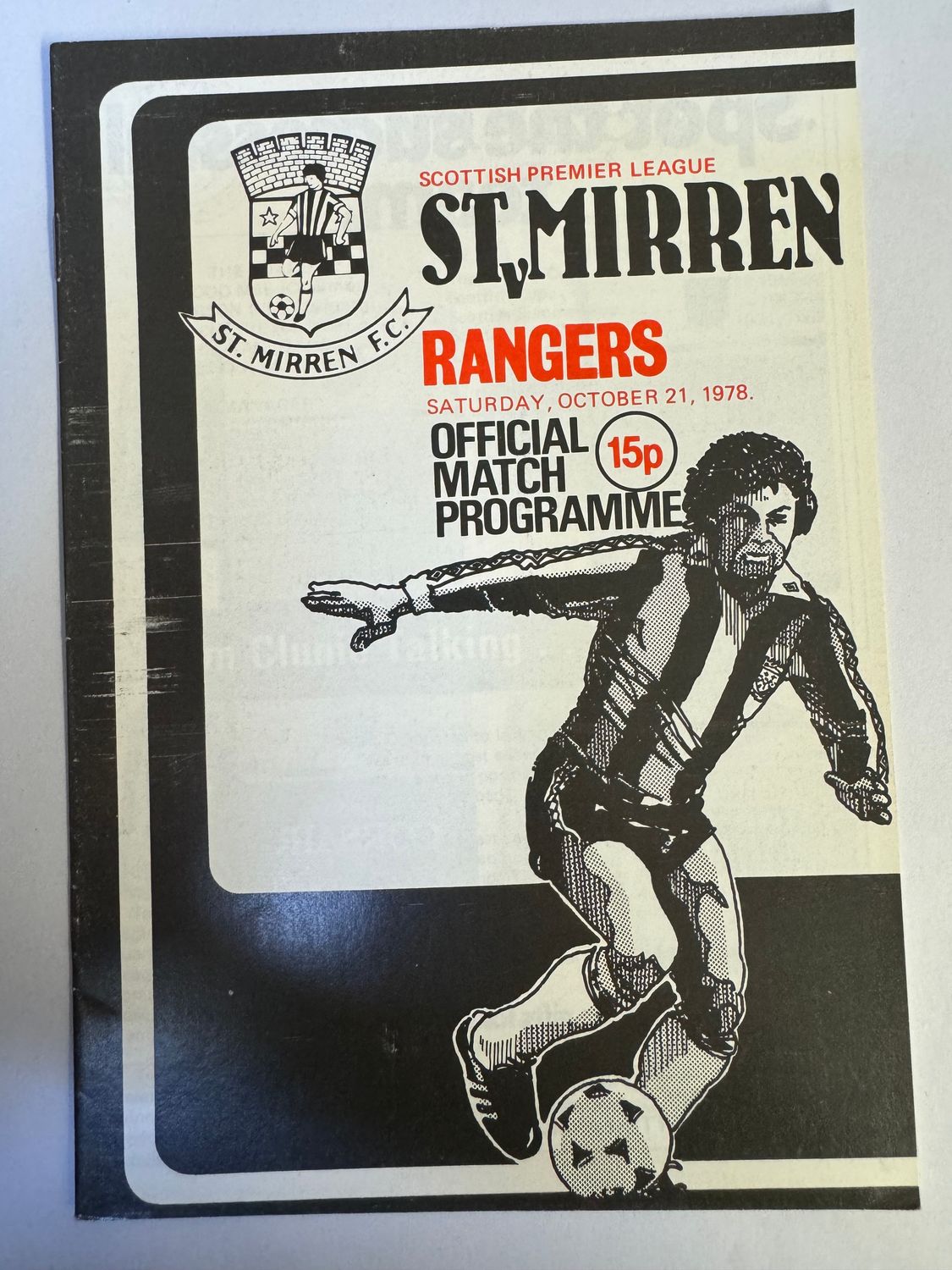St Mirren v Rangers  - 21/10/78