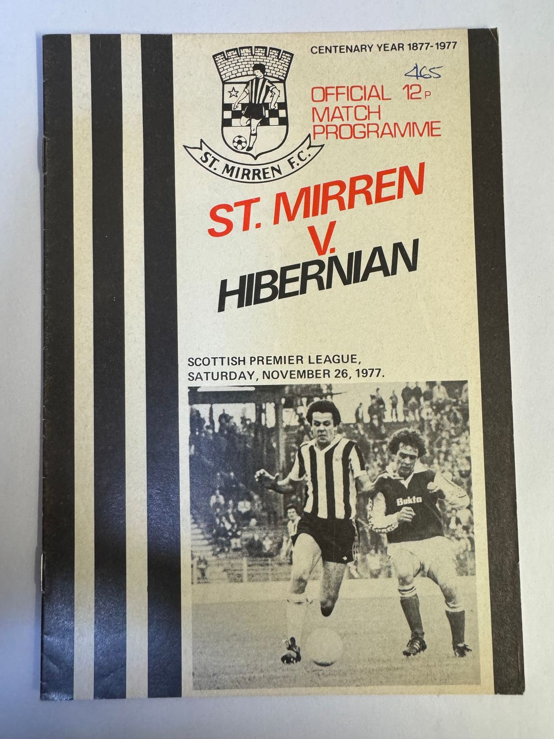 St Mirren v Hibernian  - 26/11/77