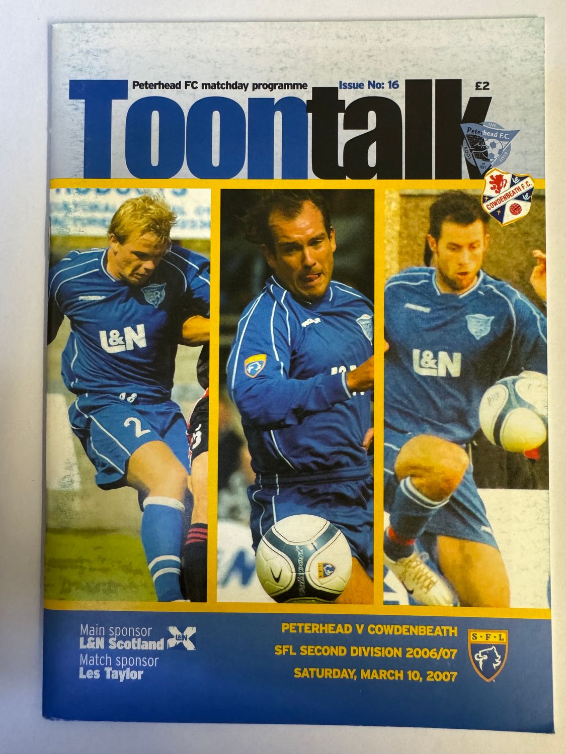 Peterhead v Cowdenbeath - 10/3/07