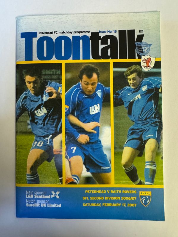 Peterhead v Raith Rovers - 17/2/07