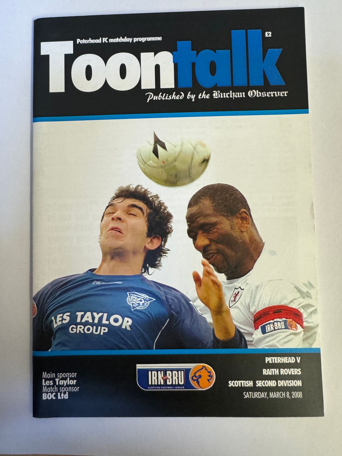 Peterhead v Raith Rovers - 8/3/08