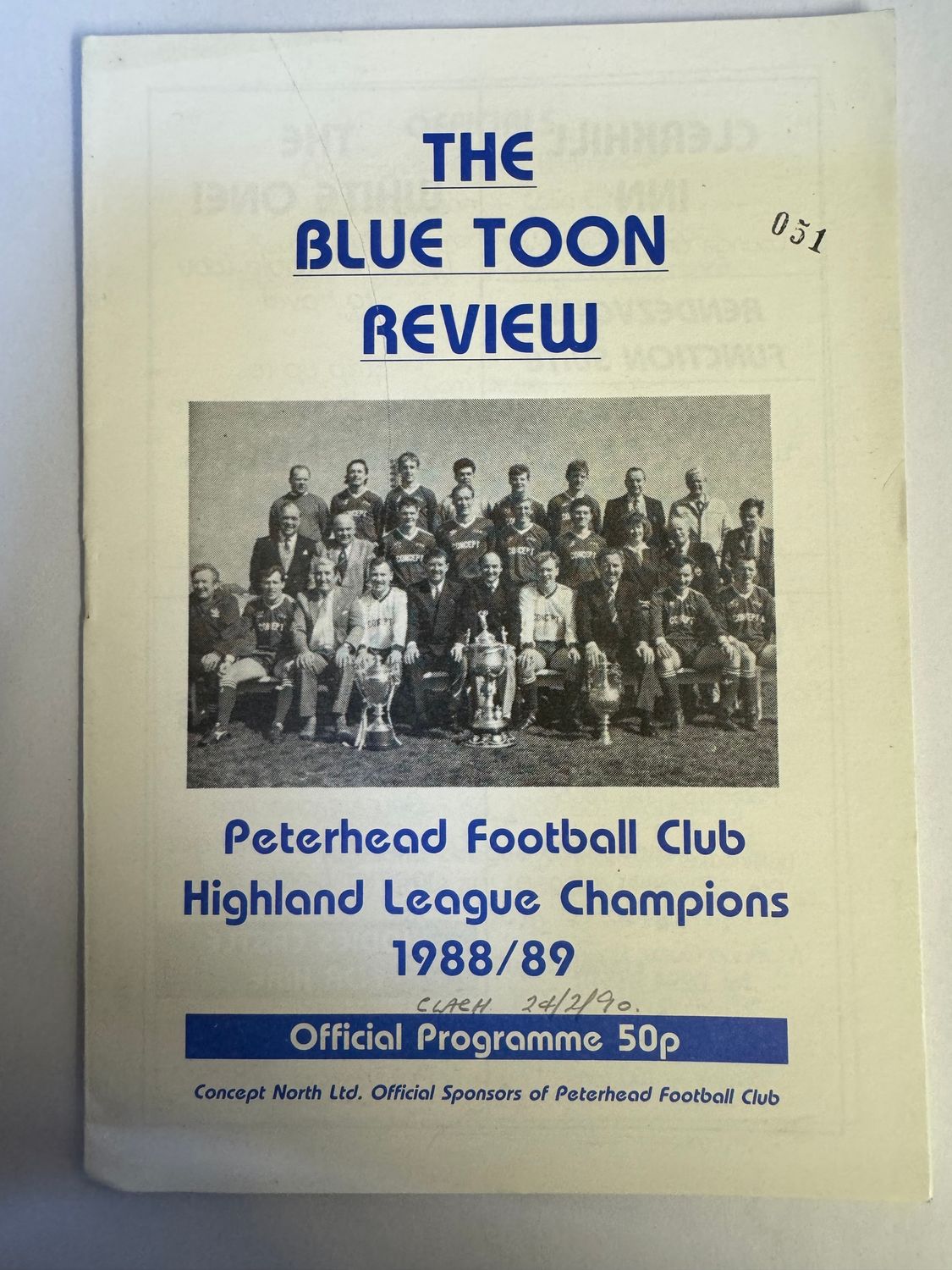 Peterhead v Clachnacuddin - 24/2/90
