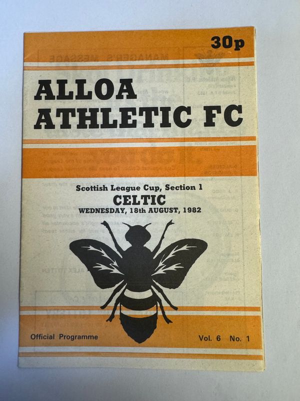 Alloa Athletic v Celtic - 18/8/82