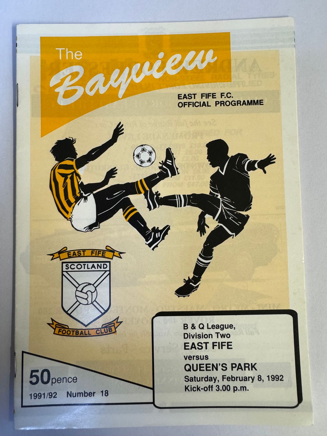 East Fife v Queens Park - 8/2/92