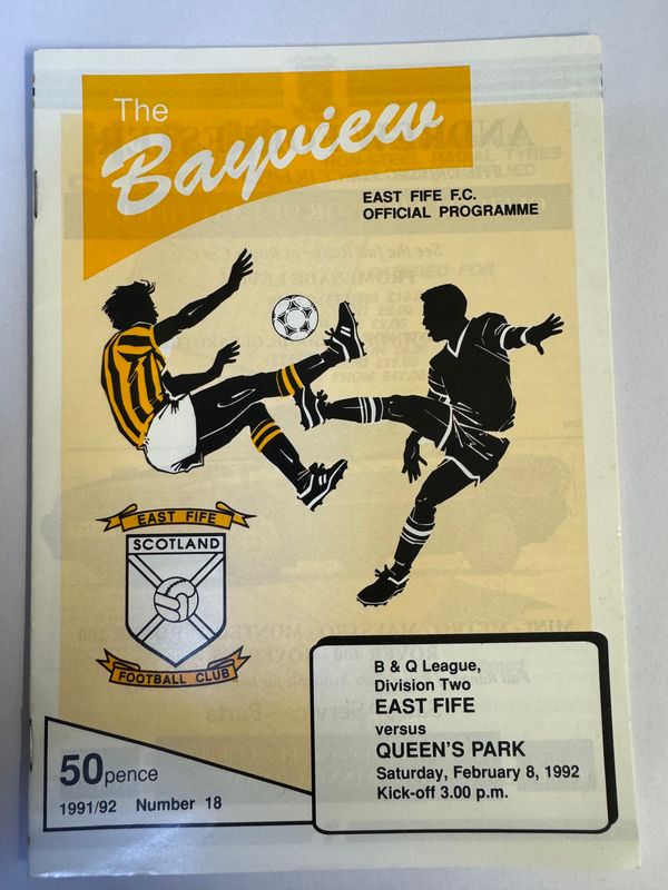 East Fife v Queens Park - 8/2/92