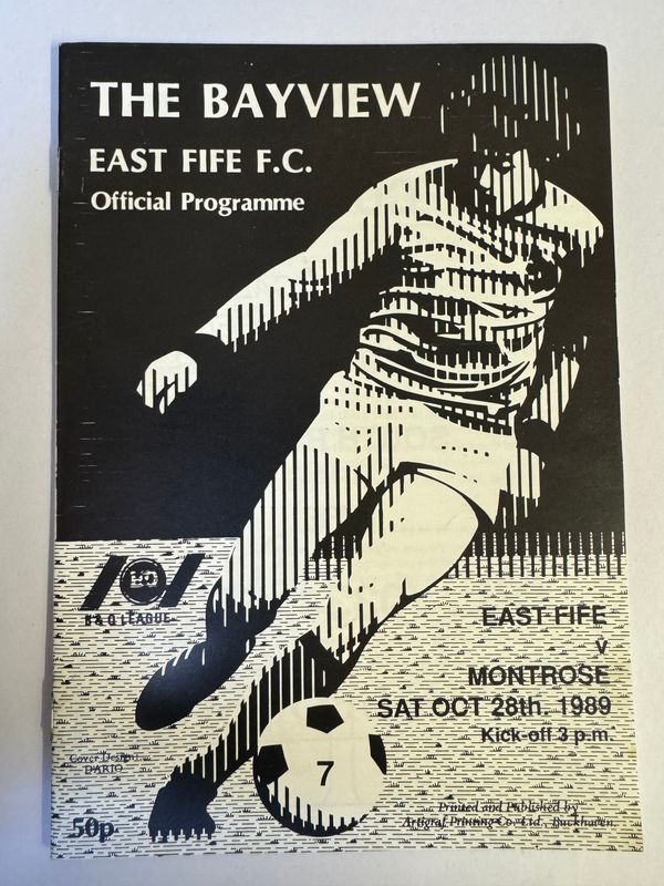 East Fife v Montrose - 28/10/89
