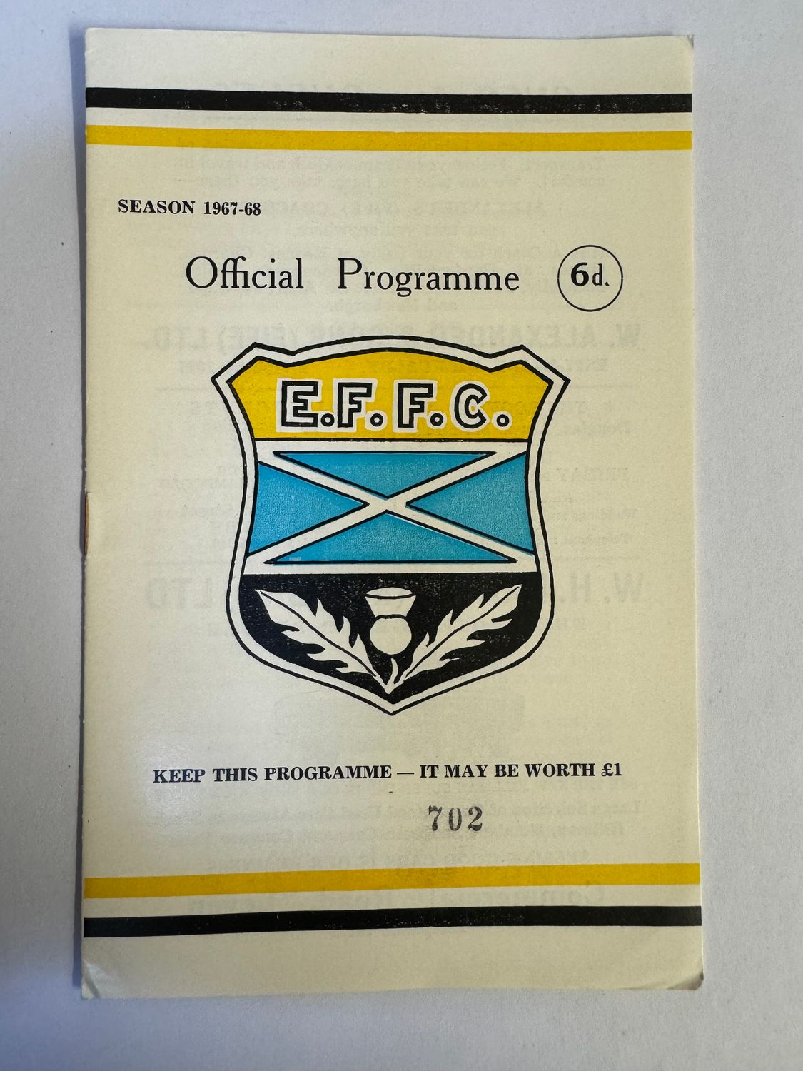 East Fife v Hamilton - 2/12/67