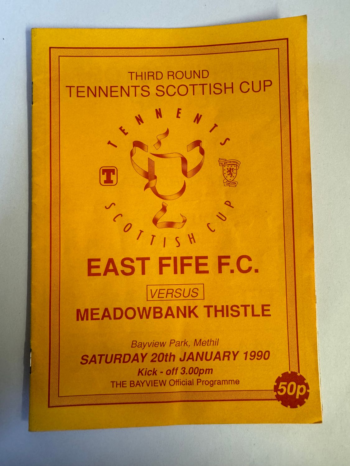 East Fife v Meadowbank - 20/1/90