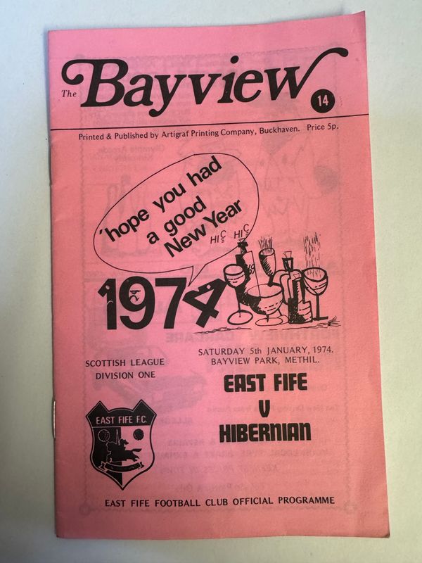 East Fife v Hibernian - 5/1/74