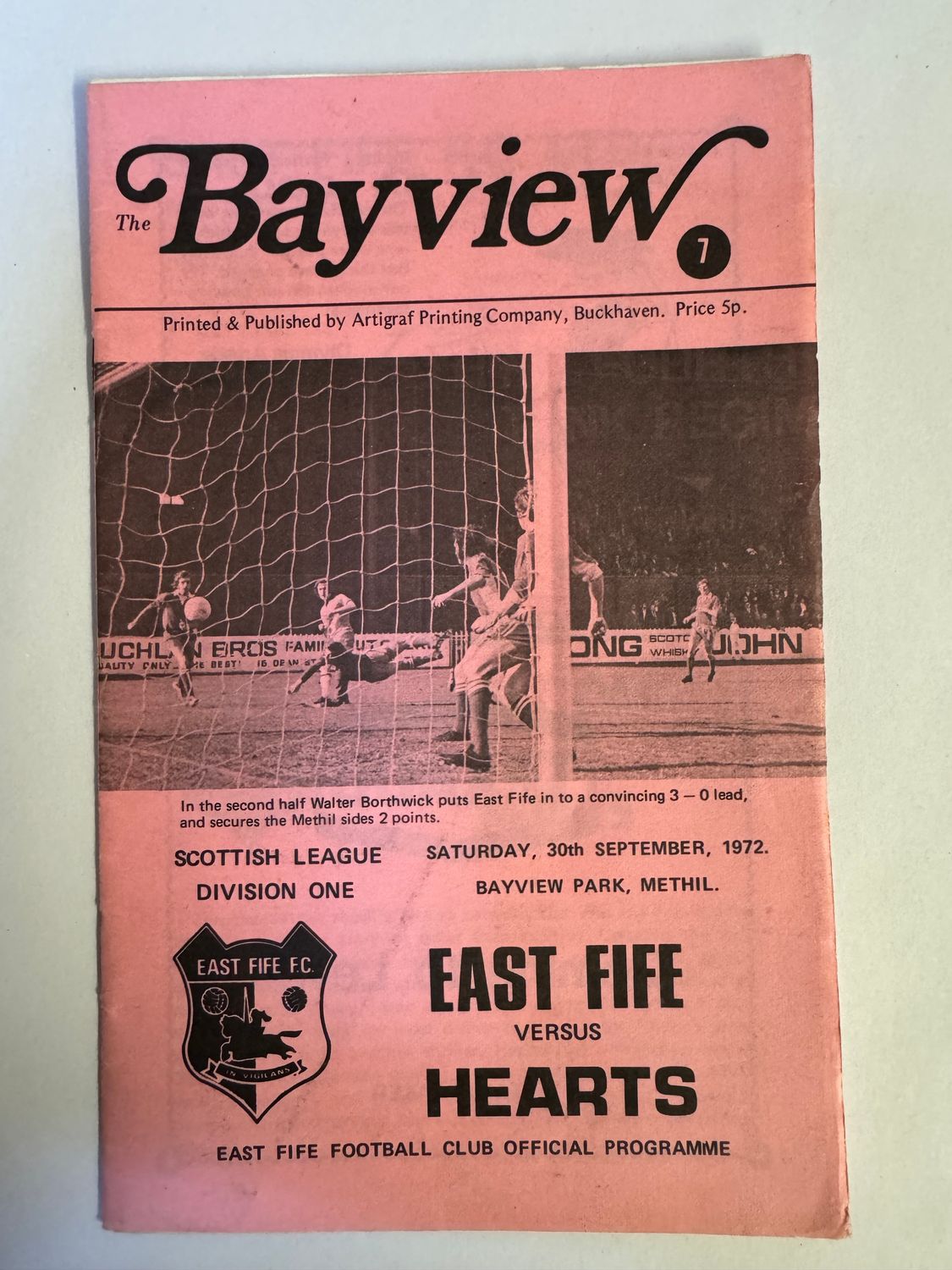 East Fife v Hearts - 30/9/72