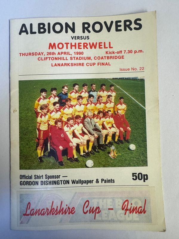 Albion Rovers v Motherwell - 26/4/90