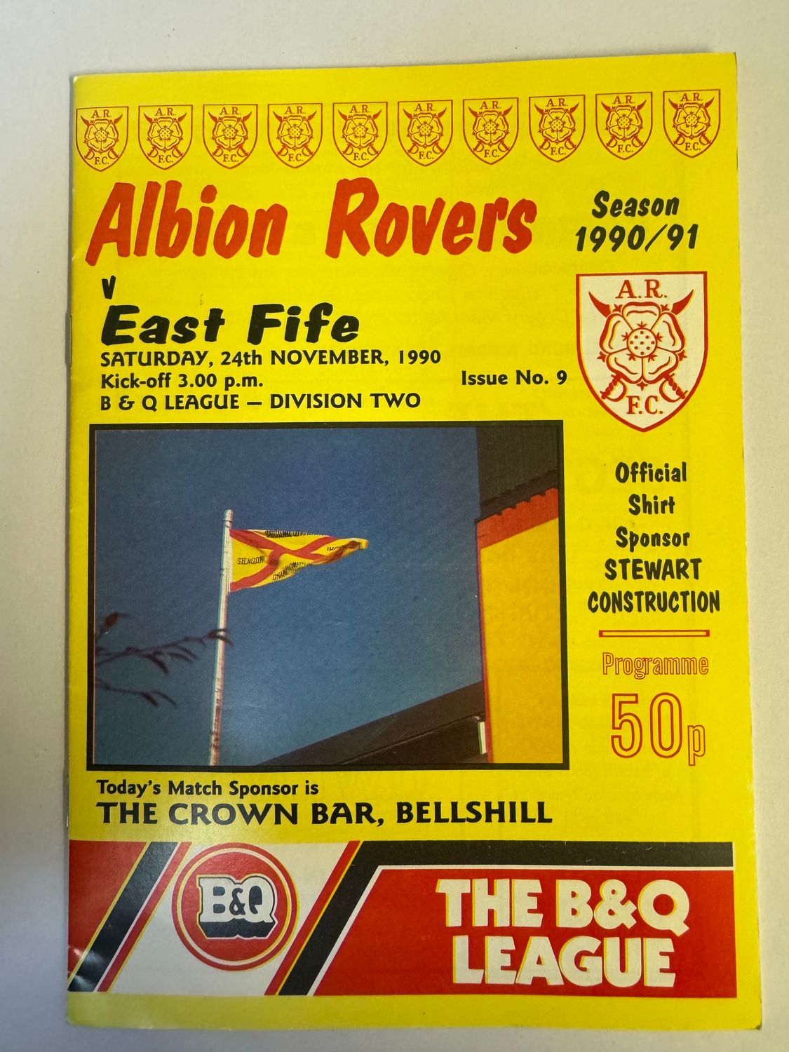 Albion Rovers v East Fife - 24/11/90