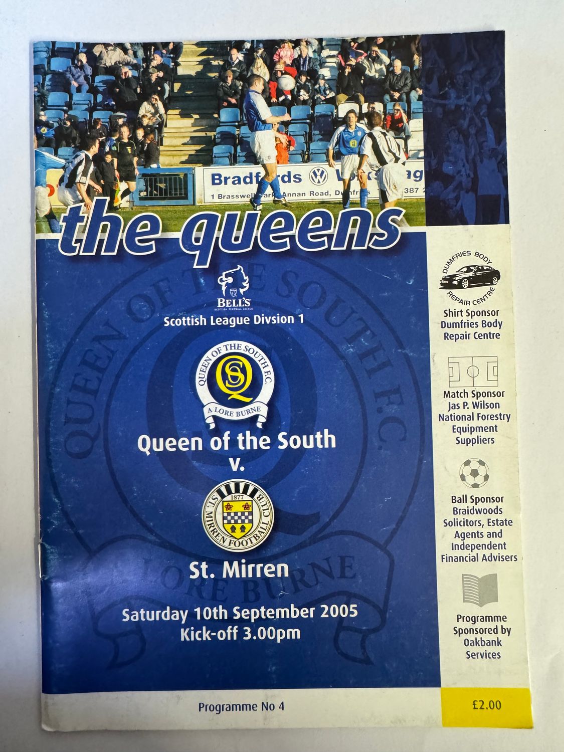 Queen of the South v St.Mirren - 10/9/05