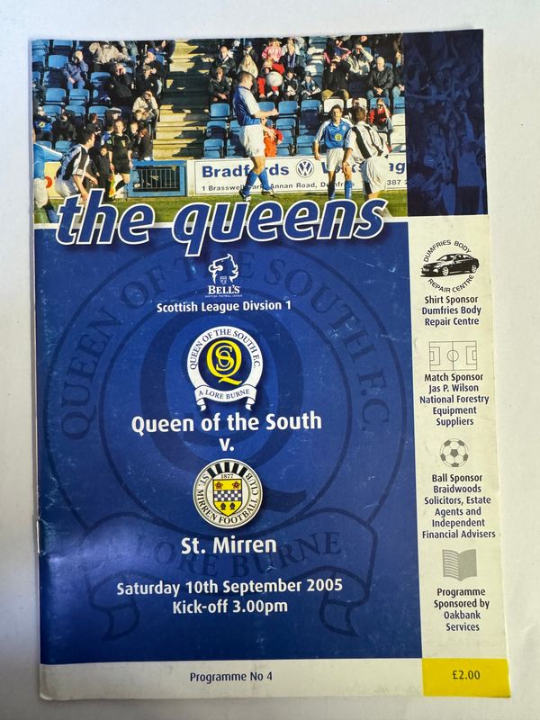 Queen of the South v St.Mirren - 10/9/05