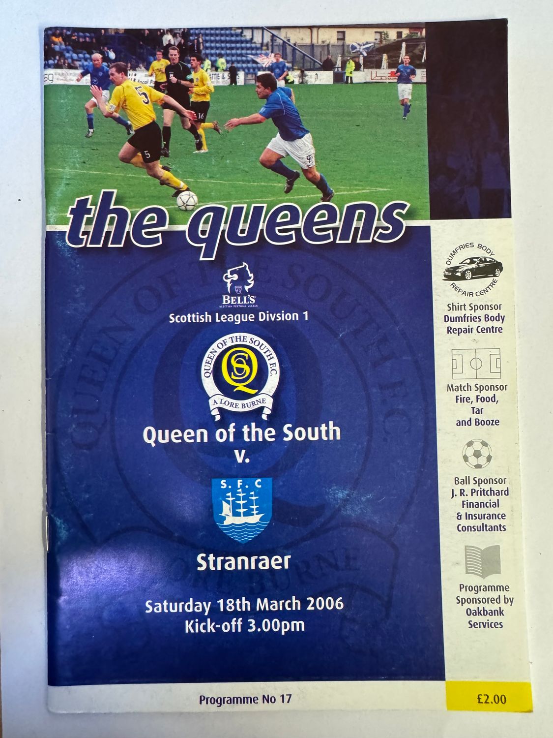 Queen of the South v Stranraer - 18/3/06