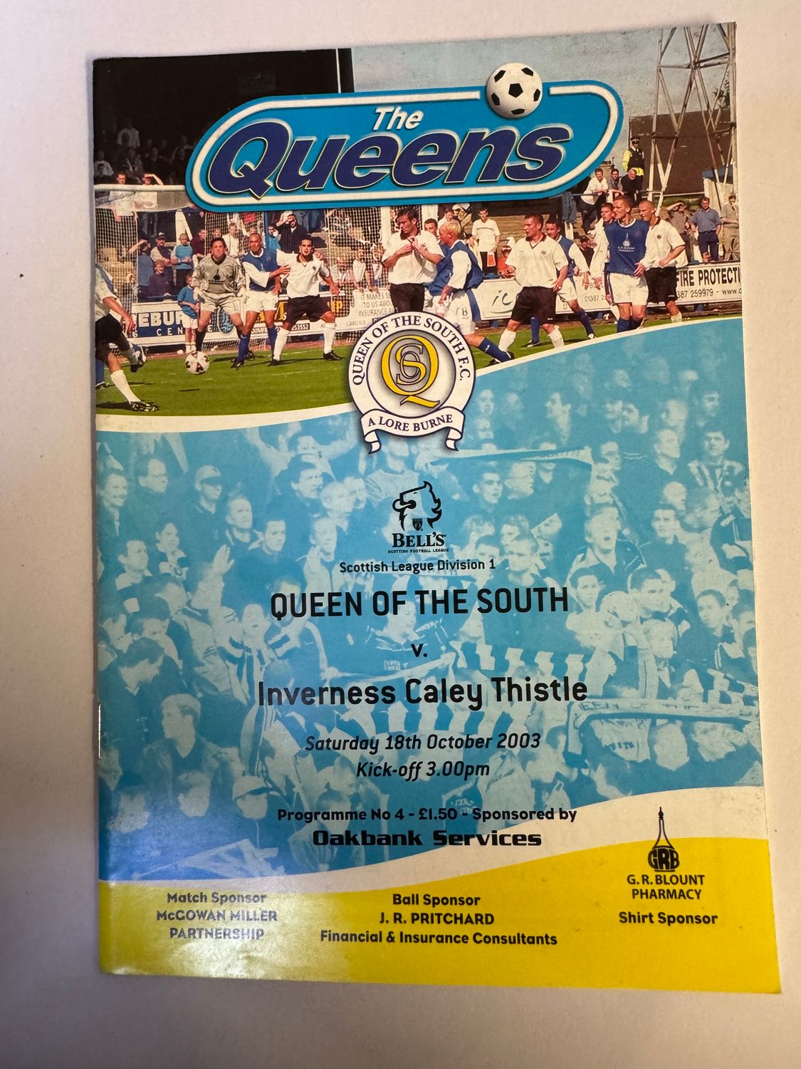 Queen of the South v ICT - 18/10/03