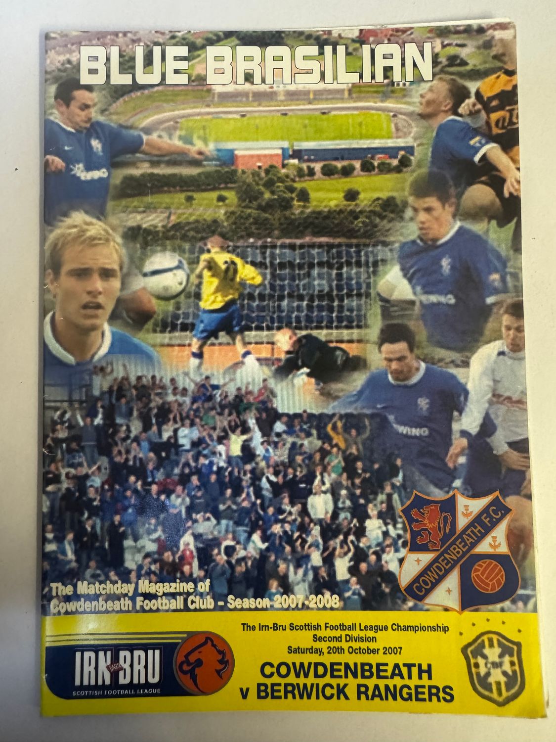 Cowdenbeath v Berwick Rangers - 20/10/07