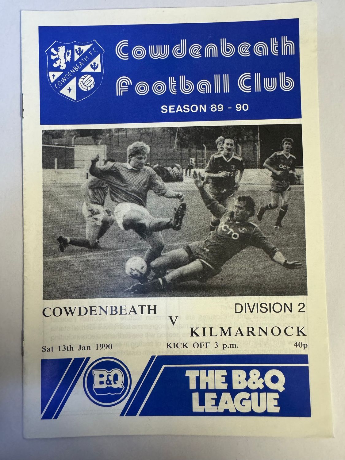 Cowdenbeath v Kilmarnock - 13/1/90