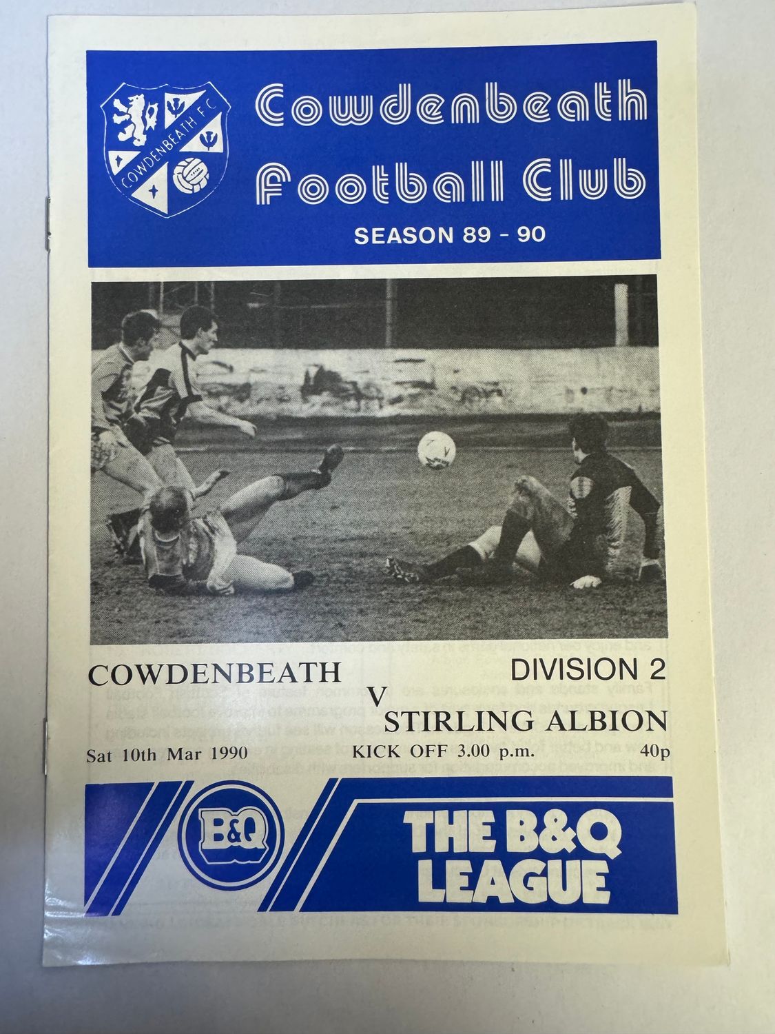 Cowdenbeath v Stirling Albion - 10/3/90