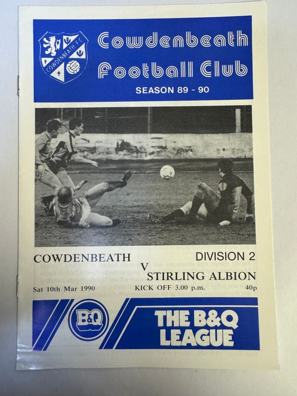 Cowdenbeath v Stirling Albion - 10/3/90